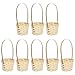 Happyyami 8Pcs Mały Wiklinowy Koszyk Wiejski Mały Koszyk Ślubny Koszyk Mini Wiejski Koszyk Prezentowy Kosze Do Domu