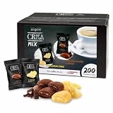 HELLMA Crisp & Creamy Mix 200 Stück – einzeln verpackte Schokoladenspezialitäten, portionierter Konfekt-Mix für Gastronomie, Hotel, Büro & Catering