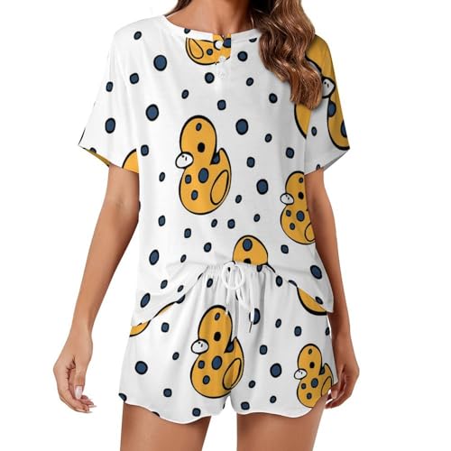Pyjama femme manches courtes idéal pour vos matinées cocooning d'été