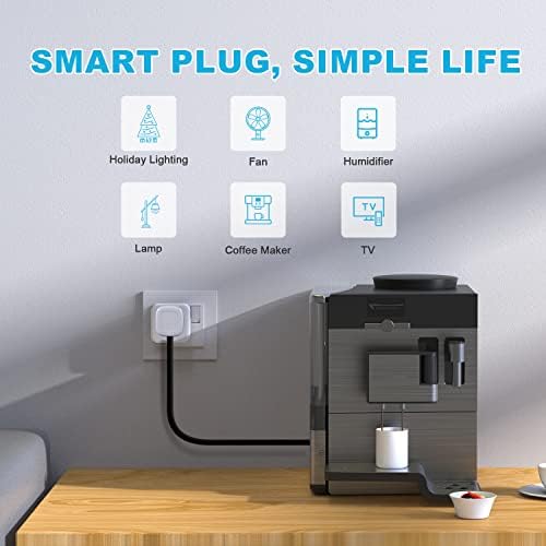 Smart Plug, EIGHTREE 13A WiFi Smart Plug with Energy Monitoring, Smart Home Socket Works with Alexa & Google Assistant, Wireless Remote Control Timer Plug, 2.4 GHz Wi-Fi Only