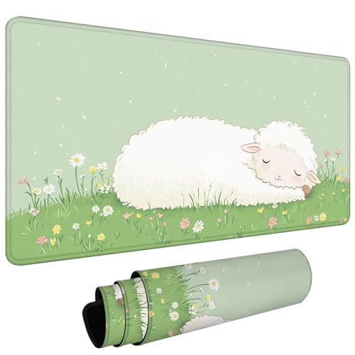 Grand mat de bureau au design Moutons Endormis pour le confort à la maison