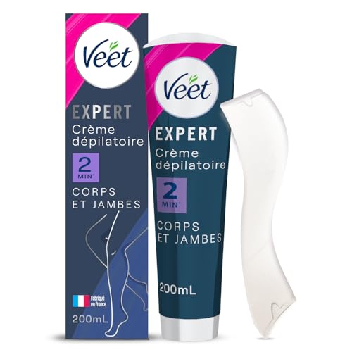 VEET Expert – Crema depilatoria para cabello rebelde – Cuerpo y piernas – Actúa en 2 minutos – 200 ml