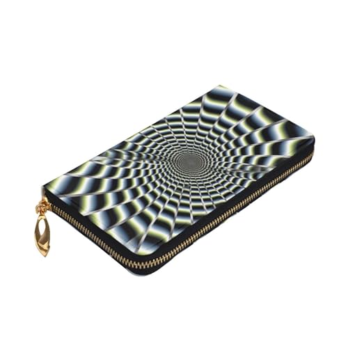 Spiral Optical Illusion Gif Wallet For Women Men Clutch Rfid Blocking Leather Wallets Large Capacity Purse Credit Card Holder Money Case With Zipper Phone Holder Long Travel Purse3
