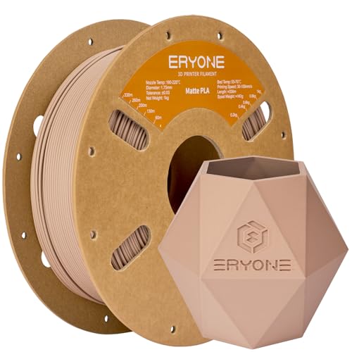 Image of ERYONE Matte PLA Filament for 3D Printer, Filament 1.75mm + /- 0.03mm, 1kg (2.2LBS) /Spool, Iced Latte