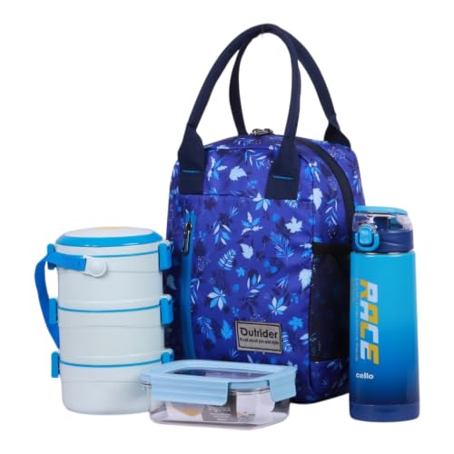 Image of Outrider Polyester Jumbo Lunch Bag,Lunch Bag for Office Men, Women and Kids, Quality Tiffin Bag for School, Picnic, Work, Carry Bag for Lunch Box, 12 litres,