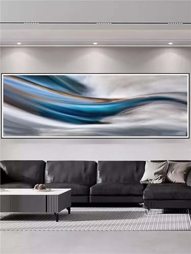 Peinture diamant artisanat décoration murale salon nuage 100x300