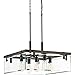 Progress Lighting P500074-020 Glayse Five-Light Pendant, Brown