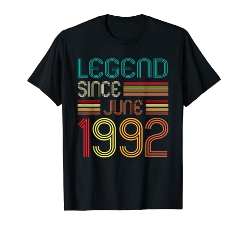 Legend Since June 1992 31st Birthday Gifts 31 Years Old Camiseta