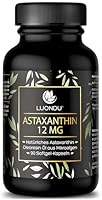 Astaxanthin 12mg Hochdosiert – 90 Softgel Kapseln – Natürliches Astaxanthin aus Haematococcus pluvialis – Luondu