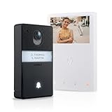 Comelit Videocitofono 2 Fili Kit Completo con Monitor 4.3" Vivavoce, Telecamera Notturna Grandangolare, Apriporta, Pulsantiera Esterna Resistente alla Pioggia per Casa