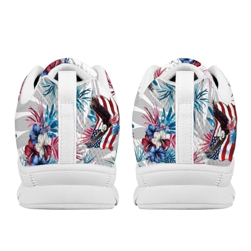 Image of GIFTPUZZ Mens Lace Up Athletic Trainers Running Sneakers Wedge Breathable Gym Lightweight Sports Tennis Shoes