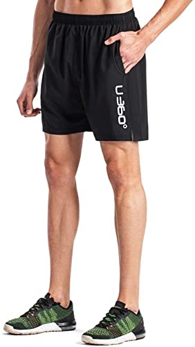 Image of Men's Workout Running Shorts Quick Dry Lightweight Gym Shorts with Zip Pockets S5Shorts