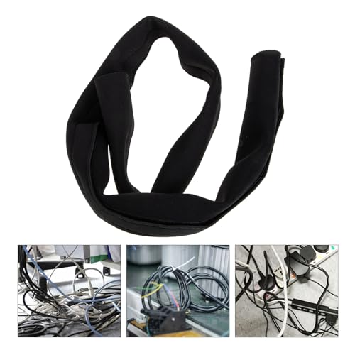 LALAFINA Flexible Neoprene Cable Wrap Organizador de Cables para Escritorio y Centro de Entretenimiento Protector de Alta Elasticidad para Gestión y Almacenamiento de Cables Negro miniatura 7
