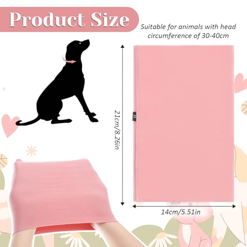 Image of Qianyu Soft Dog Calming Hoodie Quiet Head Cover Sleeves Hood for Noise Bath Hematoma Dogs Ear Cover Cancelling Sleep Help Headband for Anxiety Relief Calming Dog Neck Ear Warmer(Medium)