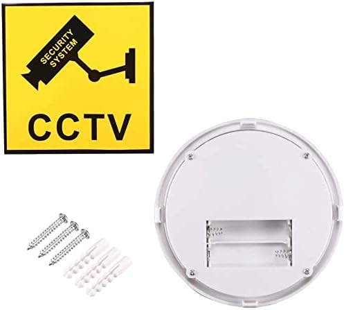 XYWHPGV Fake Security Camera Dummy Dome CCTV with Blinking Red LED Warning Alert Light, Sticker for Home Outdoor Indoor White 4pcs(afbfa 209d7 2441d 3d633 5d8b7 40fb4