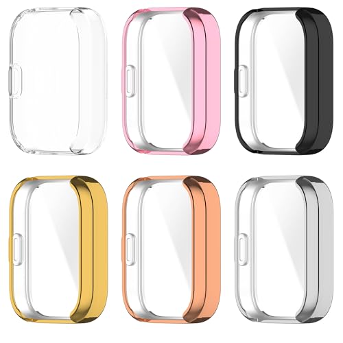 [RuenTech] �Ή� Amazfit Bip5 Unity�P�[�X�ATPU�f�� ���b�L���H ��̌^�X�N���[���ی�J�o�[ �Ή�Amazfit Bip5 Unity���v�����P�[�X �����ߗ� �y�� 6�F�Z�b�g (TPU�f��(6�F�j)