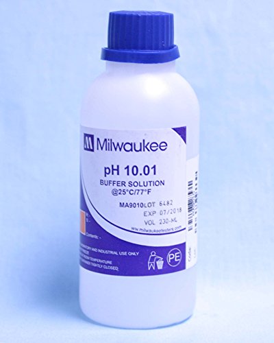 Milwaukee MA9010 pH 10.01 Calibration Buffer Solution, 220mL Bottle