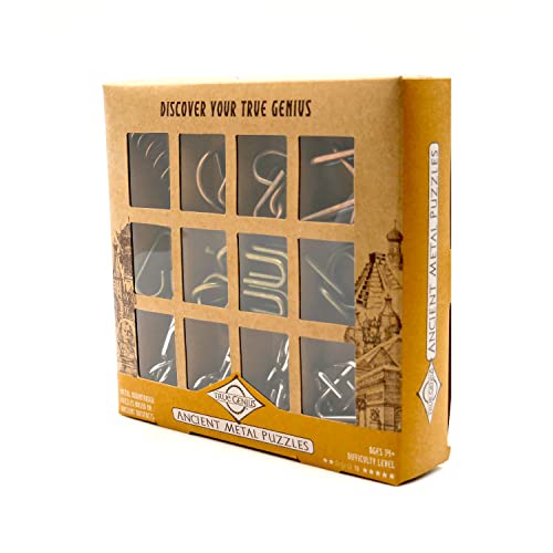 Project Genius- 12pc Ancient Metal Assortment, Metal Brain Teaser, 3D Assembly & Disassembly Puzzle - Thumbnail 2