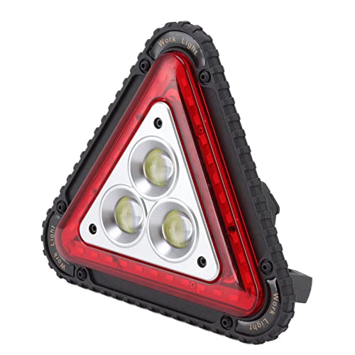 Luz de trabajo COB EMUKOEP triángulo reflector rojo para evitar riesgos en carretera