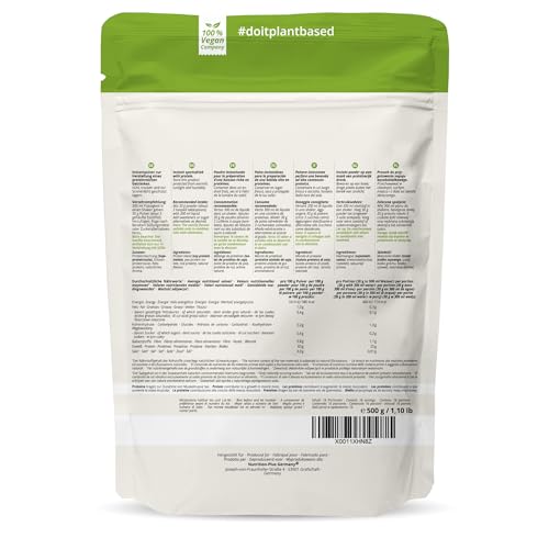 Nutri + Natures Protein Vanille 1000 g - natürliches Proteinpulver ohne Süßungsmittel Zucker & Milch - 83,1% Eiweiß pflanzliches Eiweißpulver 1 kg