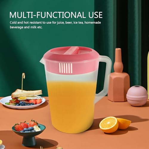 Jarra de 5000ml con escala medidora plástica y tapa para bebidas frías 6