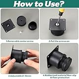 BieMian 8 Pcs Adjustable Furniture Legs, 2 Inch Heavy Duty Table Feet for Chair, Desk, Bed, Sofa & Cabinet - Round Matt Black (50mm) - Image 3