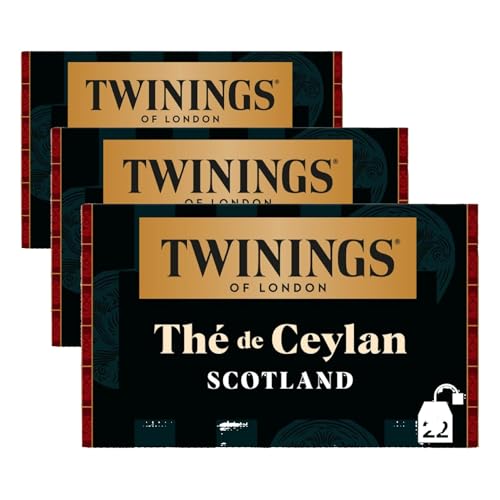 Twinings - Thé de Ceylan Scotland - 22 Sachets - à Déguster Chaud ou Froid
