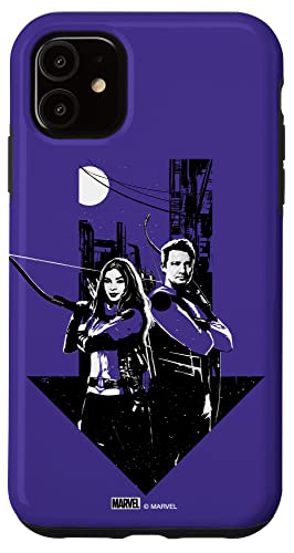 Marvel Hawkeye Clint Barton y Kate Bishop Purple Carcasa para iPhone 11