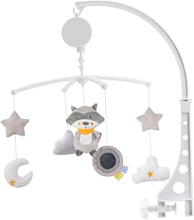 TOYANDONA Música Sino Berço Cama Pendurado Carrilhão Berço Móvel Sino Pendurado Rotativo Chocalho Móvel Do Bebê Para Berço Infantil Cama Decoração Brinquedo Presente Recém-Nascido Para