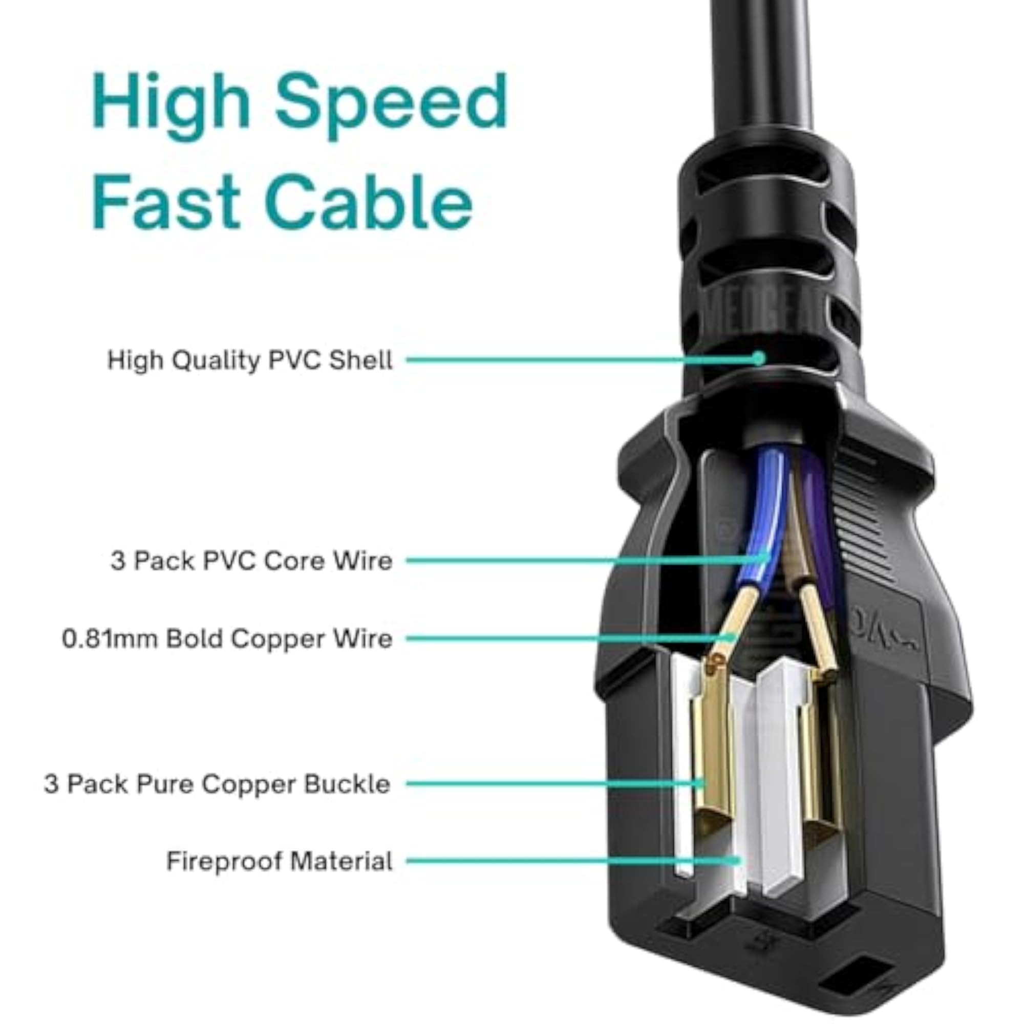 Power Cable Supply Cable for Physiotherapy Machine