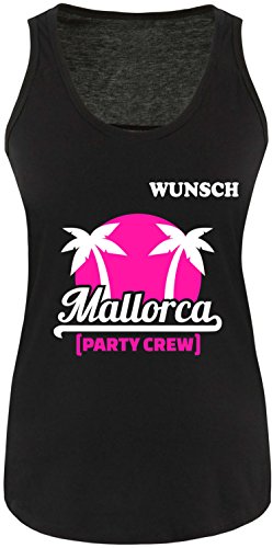 Preisvergleich Produktbild EZYshirt® Mallorca Party-Crew / Wunschname / Damen Tanktop