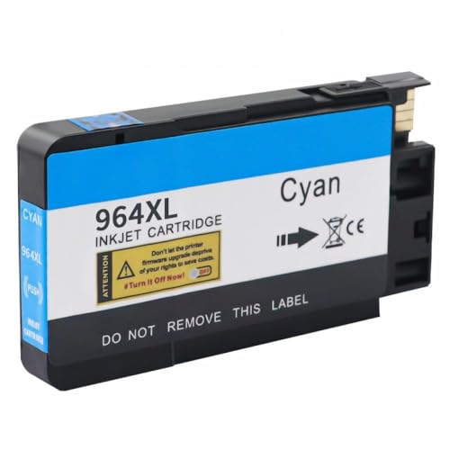 Cartouche d'encre 964XL cyan haute capacité pour impressions nettes OfficeJet
