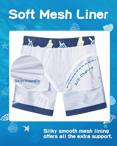 Image of SURF CUZ Boys Swim Trunks Toddler Swim Shorts UPF 50+ Bathing Suit for Boy Swimsuit Quick Dry Mesh Beach Boardshorts Swimwear