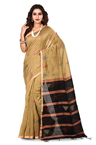 BENGAL HANDLOOM Traditional Handloom Handwork Muga Jamdani Saree