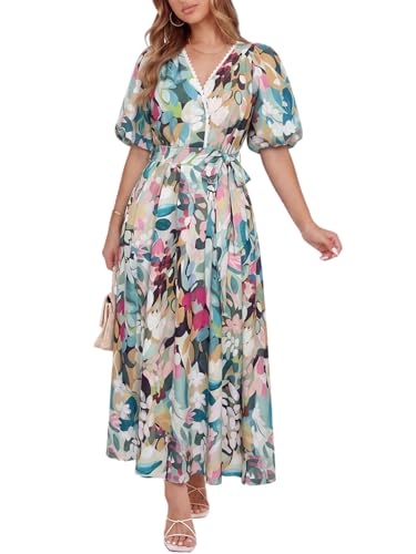 Image of Maxigerui Women's Summer Floral Maxi Dress Spring Wedding Guest Dress 2026