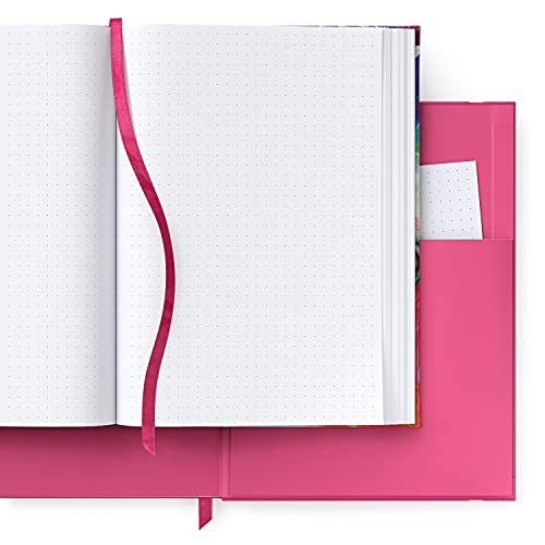 Bullet journal lot de 2 carnets de notes 15.2 x 20.3 cm rose et acrylique