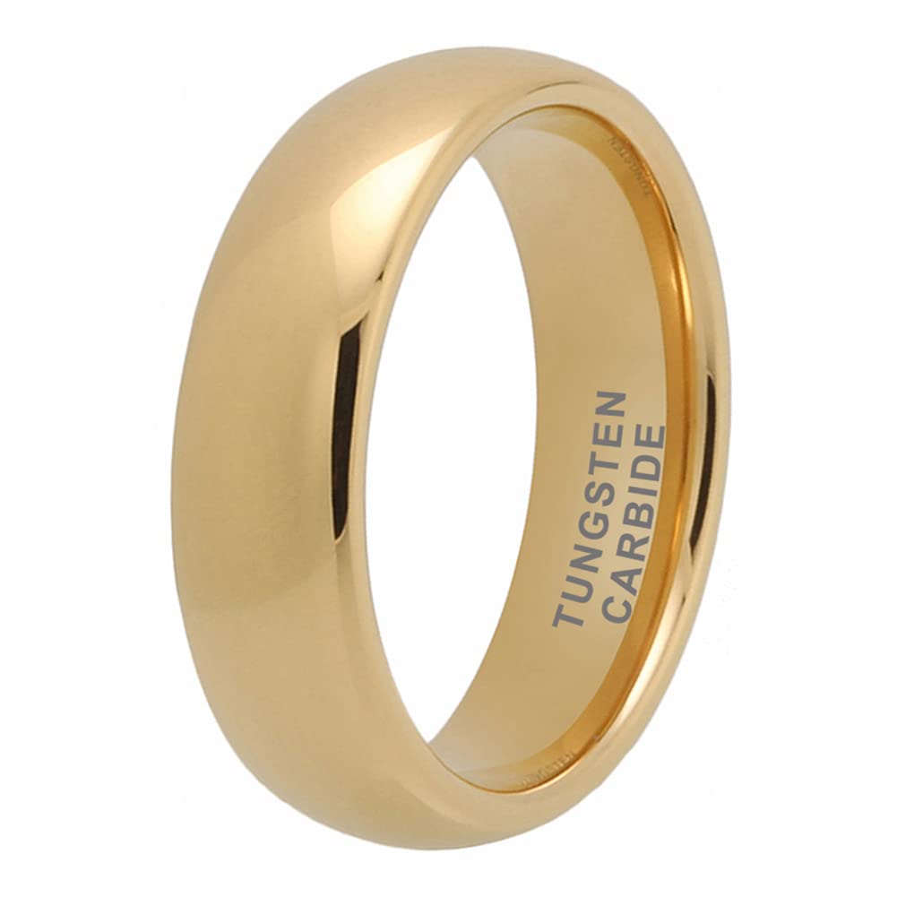 TUTISS 3mm 4mm 5mm 6mm 7mm 8mm 10mm Silver/Gold Tungsten Rings for Men Women Couple Fashion Jewelry Engagement Wedding Bands Domed Polished Comfort