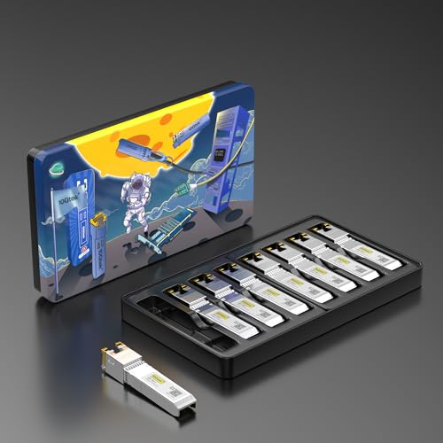 10Gtek 8-Stück 10Gb SFP+ auf RJ45 Modul 30-Meter, 10GBase-T Kupfer CAT.6a Transceiver Kompatibel für Cisco SFP-10G-T-S, Ubiquiti UniFi UF-RJ45-10G, MikroTik, Netgear, TP-Link, D-Link, Open Switch