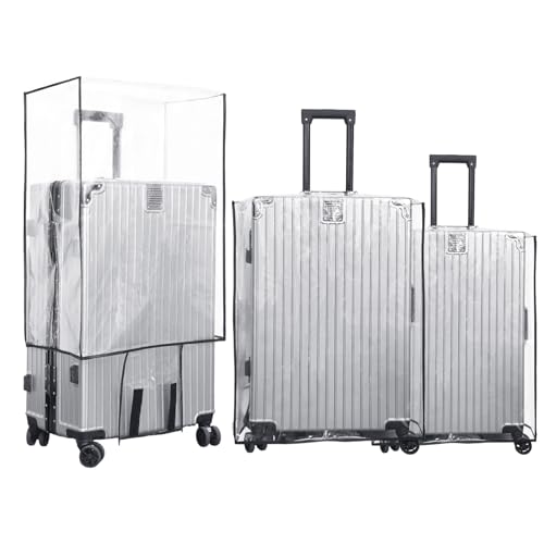 Housse de valise transparente en PVC imperméable de 20, 24 et 28 pouces avec attache rapide