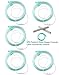 American Goods 5/Pk Pediatric Nasal Oxygen Cannula 7Ft (2.1m) Standard Connector Tip & 1/Pair Oxygen Cannula Ear Cushion Latex Free, Soft Tubing, Crush Resistant