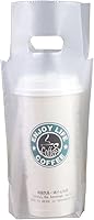 Vista 1 de Portabebidas para entrega, 100 bolsas de plástico transparente con asa para tazas de bebidatazas de cafétéjugo, para llevar a cafetería