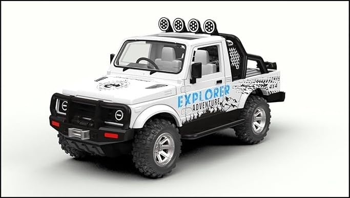 New Adventure Explorer Open Ranger Jeep 4x4 Gypsy Sports Off Road Toys Cars, Color Assorted As Per Availability-image-4