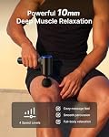 RENPHO Massage Gun with Extension Handle for Independent Reach, Detachable 4-in-1 Neck & Back Massager, 10mm Deep Tissue Muscle Massager, Handheld Relaxation Tool, Portable Gift for Men Women