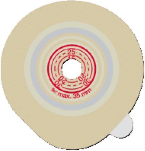 For Life GMBH Stomocur Clic Two-piece Cut-to-fit Floating Flange Base plate with 57mm Locking Ring 15mm to 40mm Stoma Opening, 110mm x 110mm (Box of 5 Each)