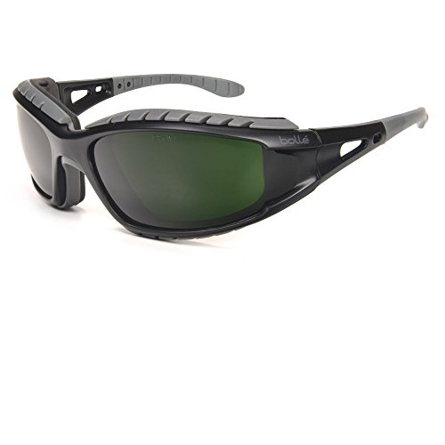 Image of Bollé Safety 253-TR-40089 Tracker Safety Eyewear with Black/Gray Polycarbonate + TPE Full Frame and Welding Lens