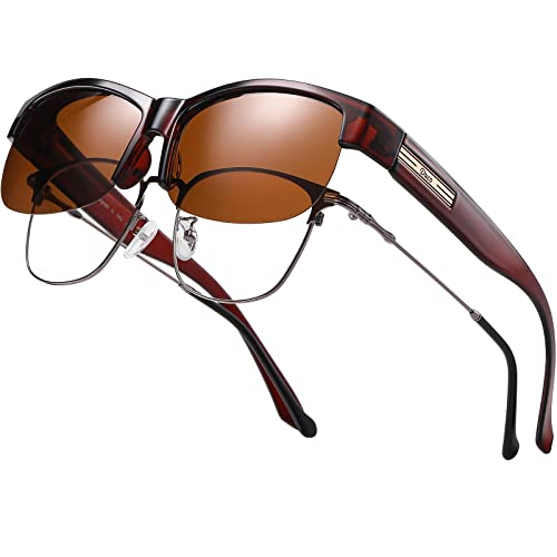 Image of DUCO Polarized Fitover Sunglasses UV400 Protection & HD for Unisex 8960