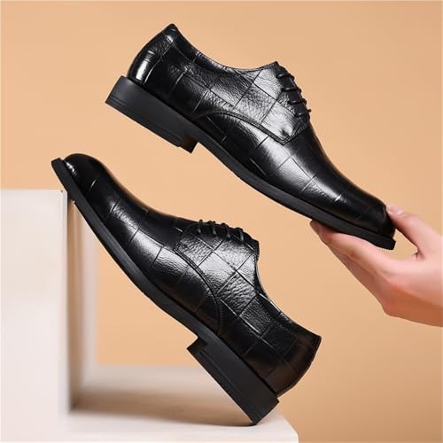 Mens Office Derby Shoes Oxford Lace Up Classic Formal Leather Business Footwear2
