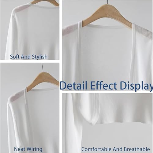 معطف من الحرير الثلجي من اياي، قميص مكيف الهواء، كارديجان صيفي رفيع محبوك، كارديجان خفيف الوزن، كارديجان منسوج من الشمس (ازرق، مقاس واحد)