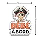 Aufkleber Baby an Bord, Baby Pirat à Bord, französisches Thema, Sticker 8