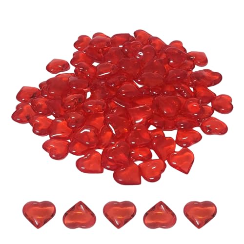 Gemas de San Valentín, kit de piedras de amor, decoraciones de relleno de jarrón, lo mejor para dispersión de mesa de boda, proyectos de manualidades, decoración del día de San Valentín, no tóxico